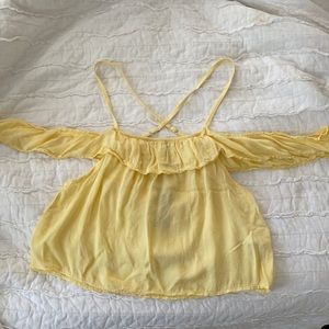 Yellow crop top
